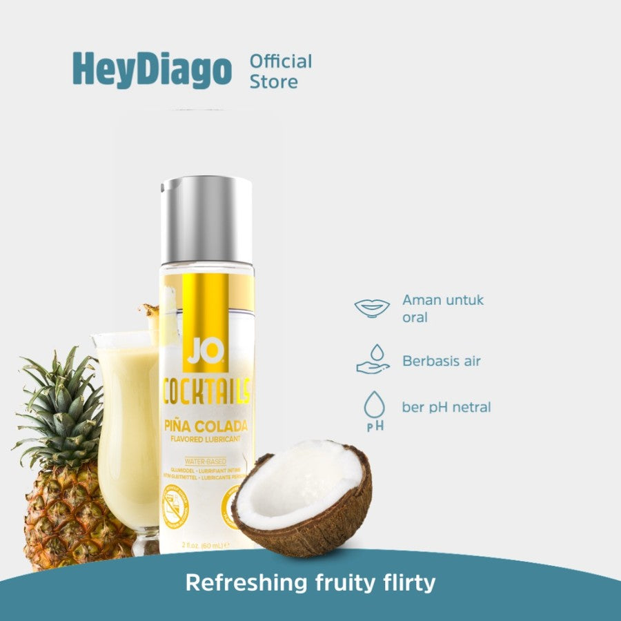 System Jo Pina Colada Cocktails - Pelumas Rasa Edible Cocok Untuk Oral – 60ml – HeyDiago